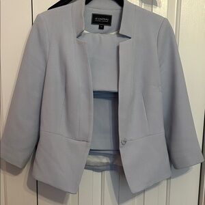 Le Chateau Women's Soft Blue Blazer and Skirt